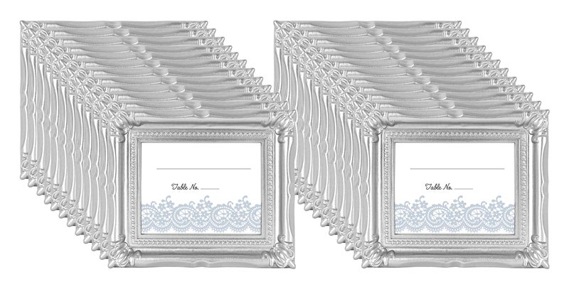 MCS Wedding Photo Frame/Placecard Holder, 69041, 24-Pack, Silver - Image 1